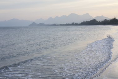 deniz plaj günbatımı, Tayland