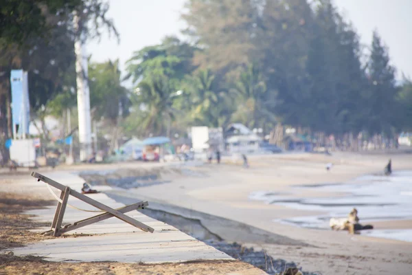 Krzesło plażowe na plaży — Zdjęcie stockowe