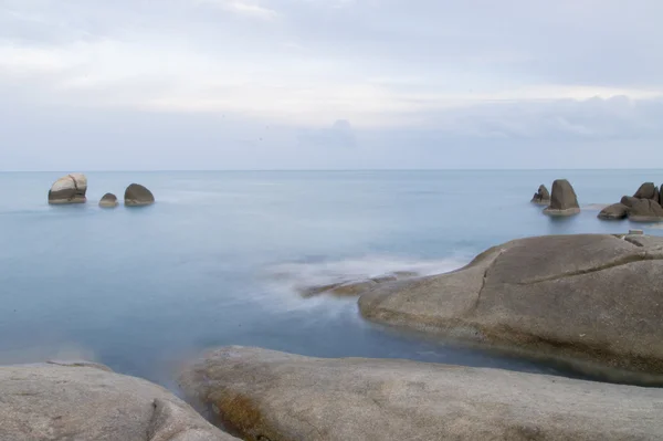 Bizarro roca (hin ta hin yai) formación en la isla de Koh Samui hito muy famoso de samui — Foto de Stock