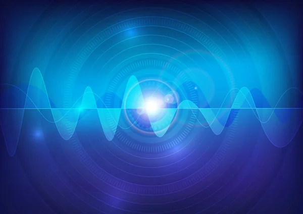 波矢量声脉冲抽象技术背景 — 图库矢量图片