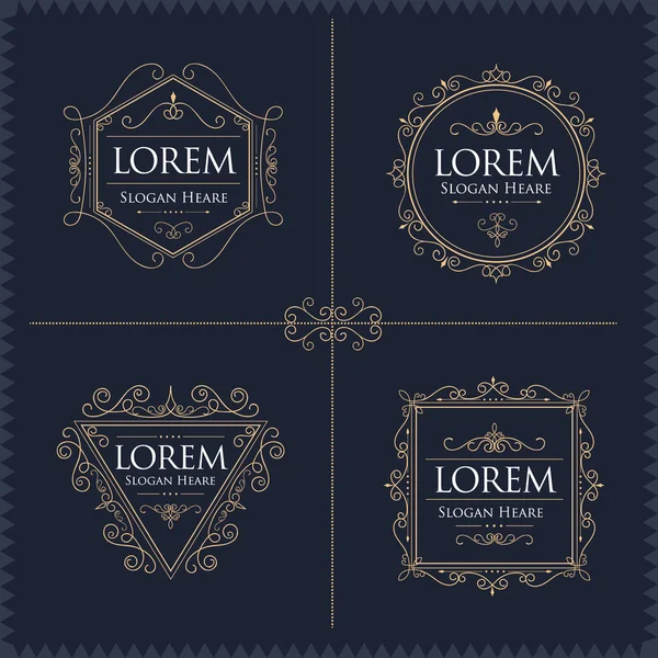 Lüks şablonu logolar geliştiği kaligrafi zarif