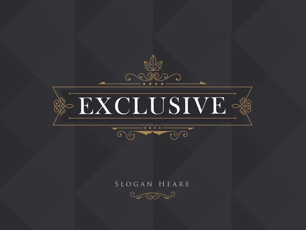 Lüks crown çerçeve modern vektör logolar hat zarif geliştiği