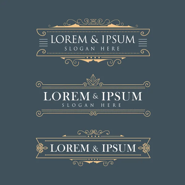 Lüks crown çerçeve vektör logolar hat zarif t geliştiği
