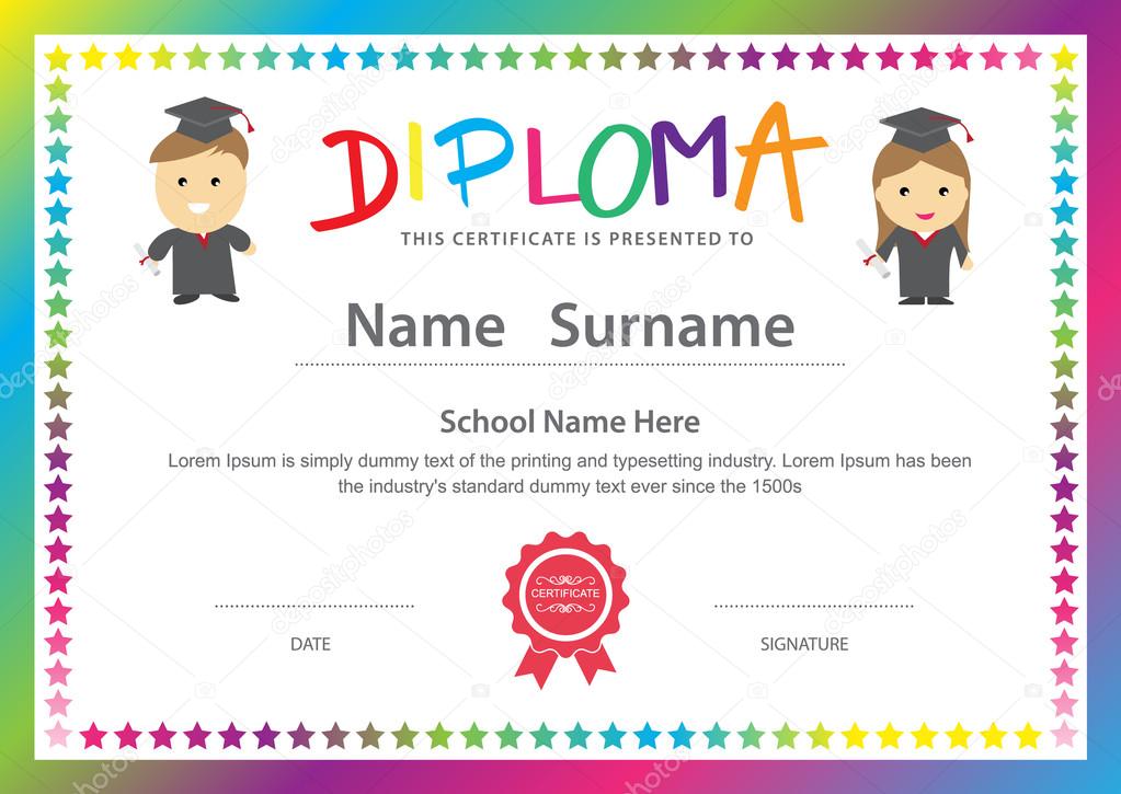 elementary graduation certificate