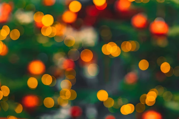 Рождественский Макет Концепт Картина Неориентированные Красочные Лампы Bokeh Эффект Фоновое — стоковое фото