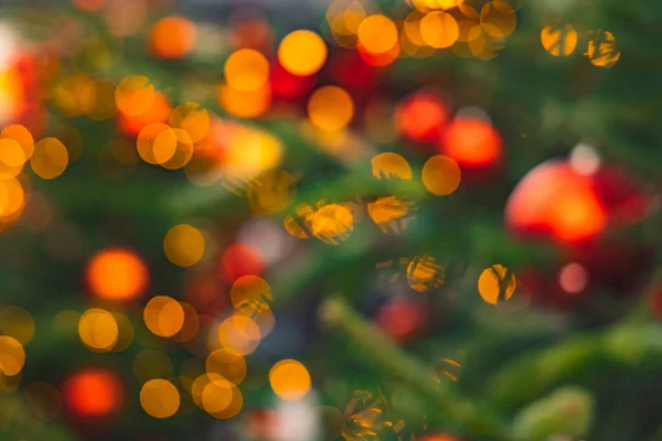 Navidad Abstracto Cuadro Amarillo Naranja Lámparas Guirnalda Iluminación Iluminación Efecto — Foto de Stock