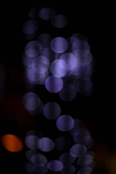 Imagem Vertical Soft Blue Bokeh Sparkles Fundo Preto Conceito Padrão — Fotografia de Stock