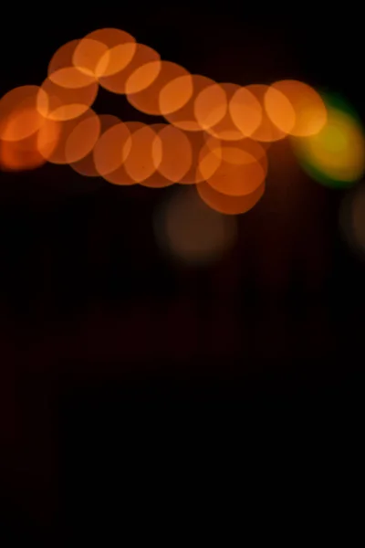 Abstrait Lumières Noël Image Verticale Orange Bokeh Illumination Partir Lampes — Photo