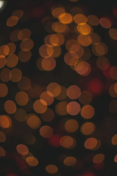 Lumières Dorées Sombres Effet Bokeh Fond Noël Poster Concept Image — Photo