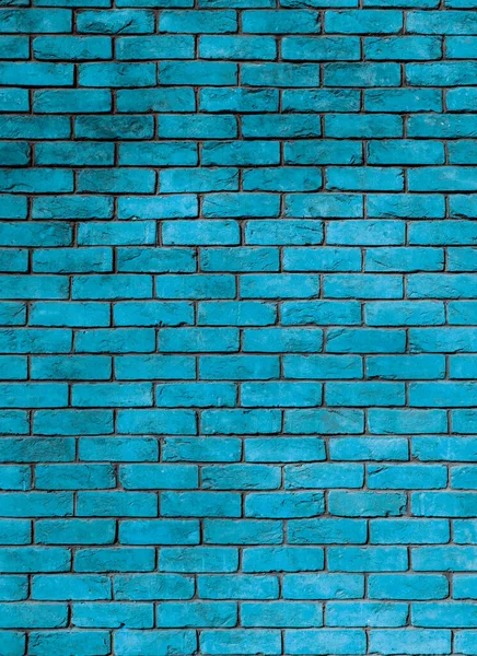 Baksteen Muur Blauwe Kleur Verticale Foto Achtergrond Textuur Banner Wallpaper — Stockfoto