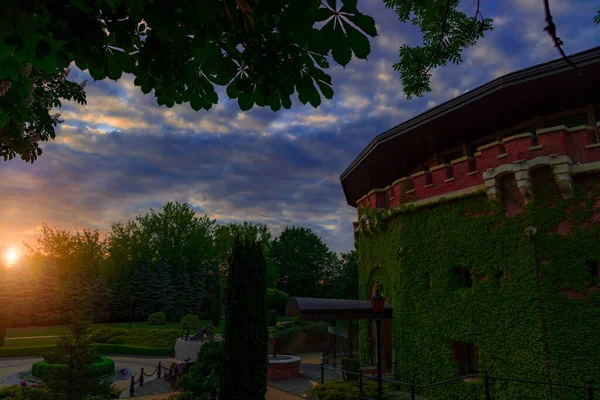 Tranquillo Punto Riferimento Vista Panoramica Giardino Natura Ambiente Spazio Con — Foto Stock