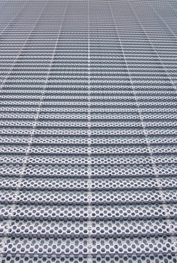 perspektif metalik yapı duvarı arkaplan geometrik hücreler dikey resim modelleme konseptini şekillendirir