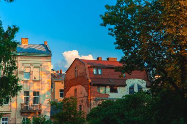 Sırbistan 'ın yaşam bölgesindeki eski gecekondu binası şehir simgesi