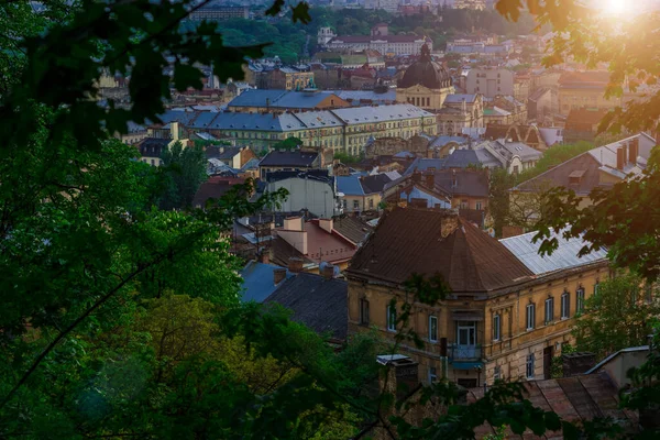 Unesco Miras Sitesinin Güzel Tarihi Seyahati Şehir Manzarası Lviv Ukrayna — Stok fotoğraf