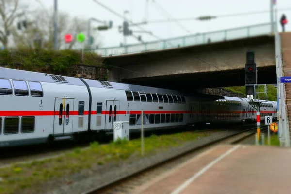 Train Grande Vitesse Dans Lointain — Photo