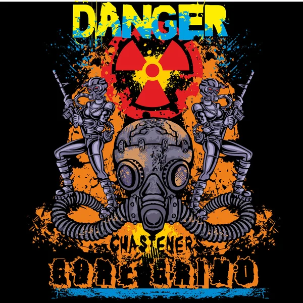 Grunge skull coat of arms Stock Illustration