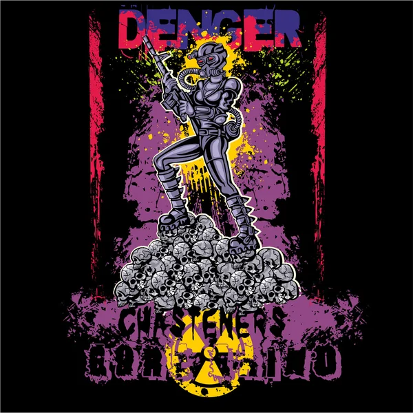 Post-apocalypse grunge.vintage design t-shirts Vector Graphics