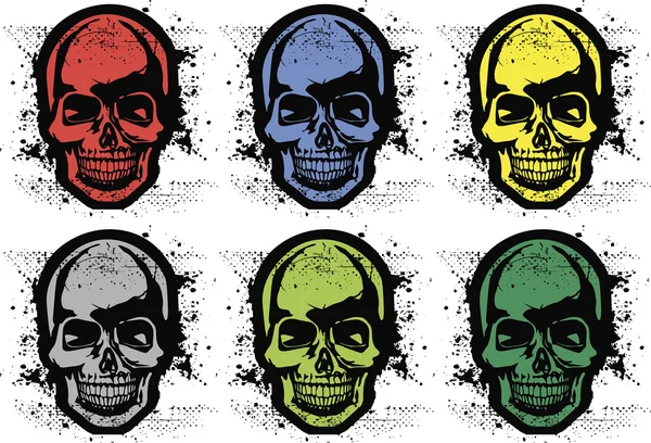 Kolor czaszki herbu czaszki herbu — Wektor stockowy