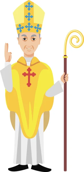 Catholic priest -bishop — Stock Vector