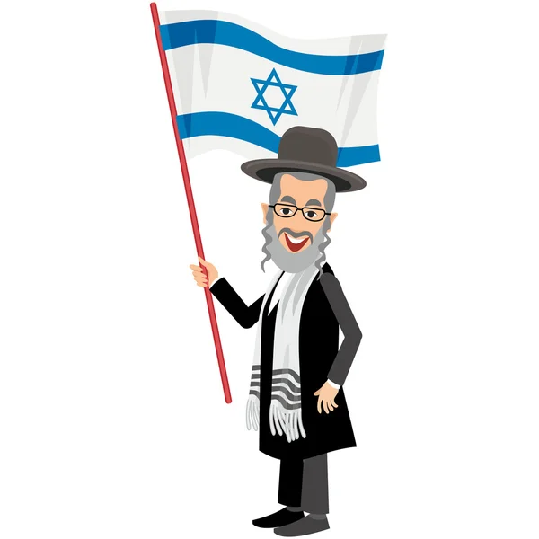 Juif orthodoxe, drapeau hassid — Image vectorielle