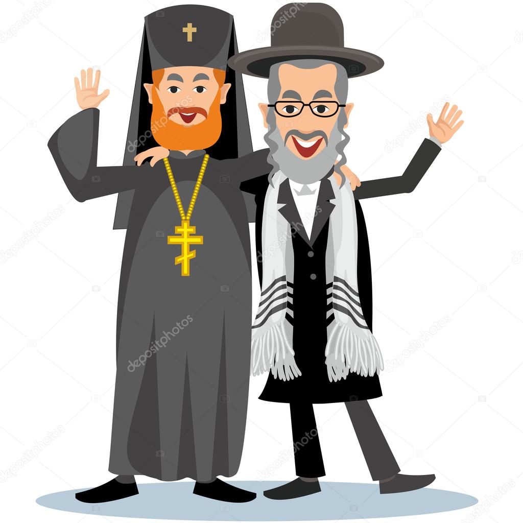 orthodox priest with jew,hassid