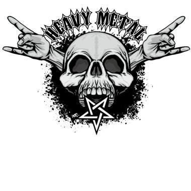 Grunge kafatası arması