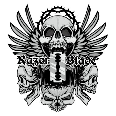 Grunge kafatası arması