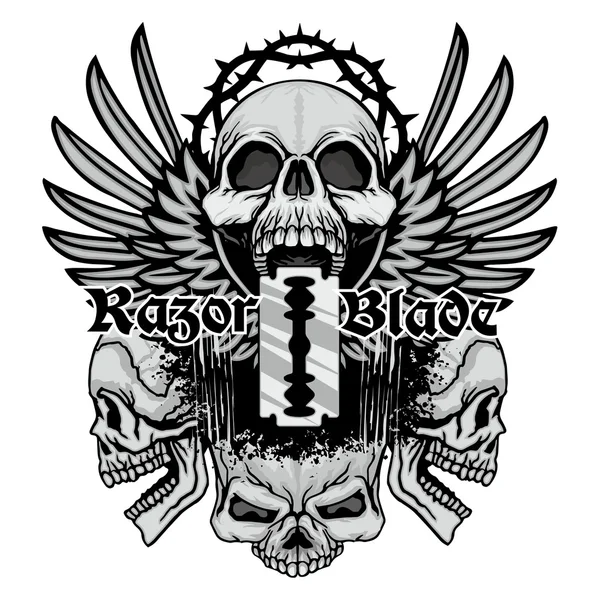 Grunge kafatası arması