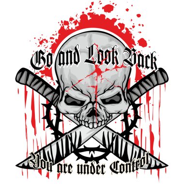 Grunge kafatası arması