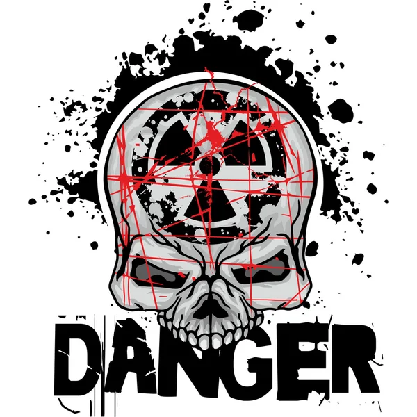 Grunge skull coat of arms Stock Illustration