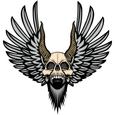 Grunge kafatası arması