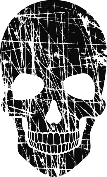 Grunge lebka znak — Stockový vektor