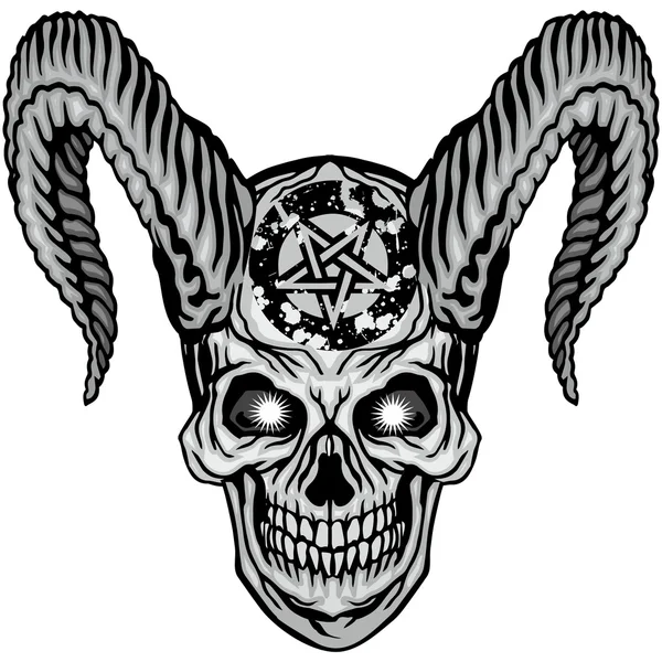 Grunge Totenkopf Wappen — Stockvektor