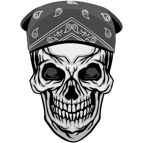 Grunge schedel wapenschild — Stockvector
