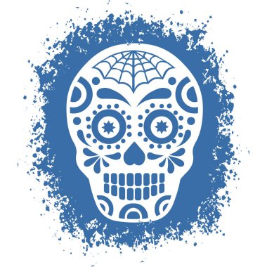 Kutsal Ölüm, Ölüler Günü, Meksika şeker kafatası, eski moda tişörtler.