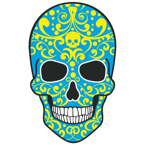 Holy Death Day Dead Mexikanischer Zuckerschädel Grunge Vintage Design Shirts — Stockvektor