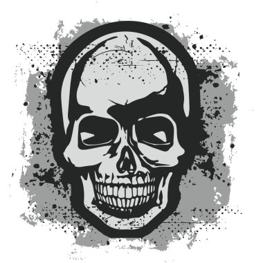 Kafatası ile gotik tabela, grunge vintage tasarım tişörtler