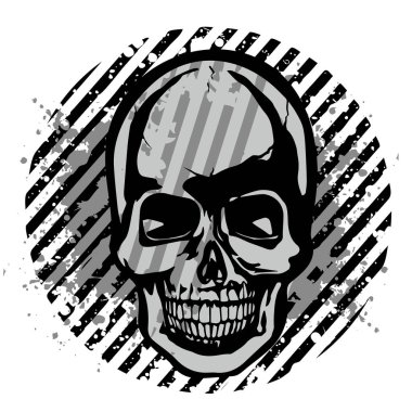 Kafatası ile gotik tabela, grunge vintage tasarım tişörtler