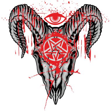 Kafatası ile gotik tabela, grunge vintage tasarım tişörtler