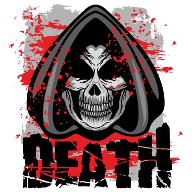 Kafatası ve kanatlı gotik tabela, grunge vintage tasarım tişörtler