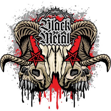 Kafatası ile gotik tabela, grunge vintage tasarım tişörtler