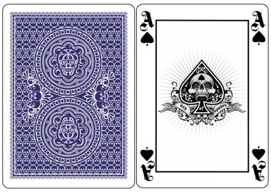 maça kafatası, iskambil kağıdı