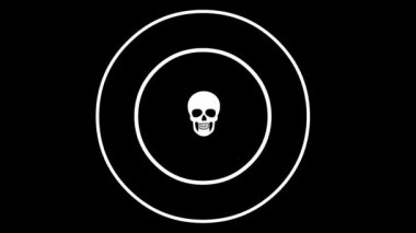 Kafatası ile gotik tabela, grunge vintage tasarımı