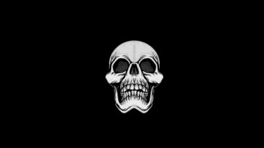 Kafatası ile gotik tabela, grunge vintage tasarımı