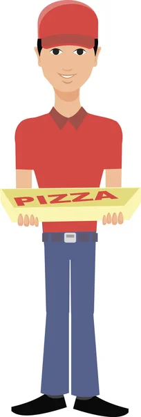 Levering van pizza — Stockvector