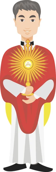 Sacerdote católico — Vector de stock