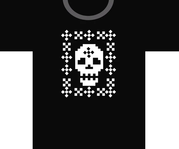 Crâne de pixel — Image vectorielle