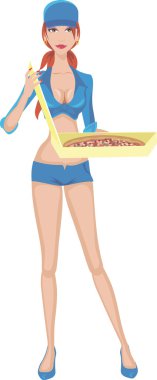 pizza getiren kız