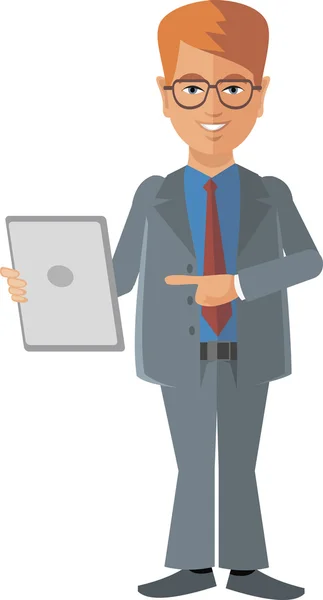 Man met tablet — Stockvector