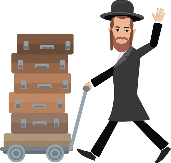 Homem judeu, semita, Israel —  Vetores de Stock